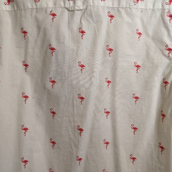 NWT DENIM & FLOWER flamingo poplin print top size XS - Picture 7 of 7